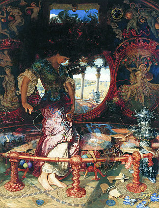 沙洛特夫人 The Lady of Shalott (1905)，威廉·霍尔曼·亨特