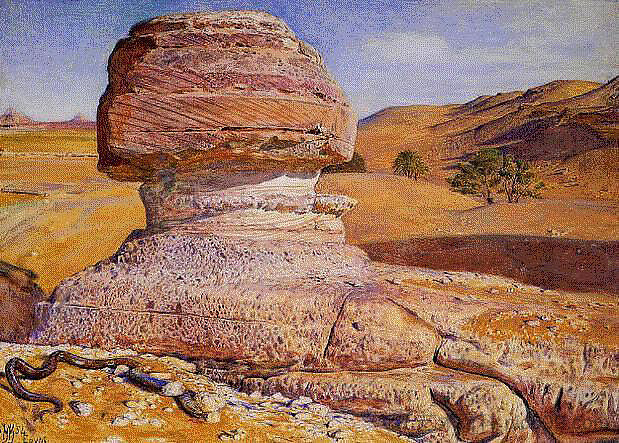 吉泽的狮身人面像 The Sphinx at Gizeh (1854)，威廉·霍尔曼·亨特