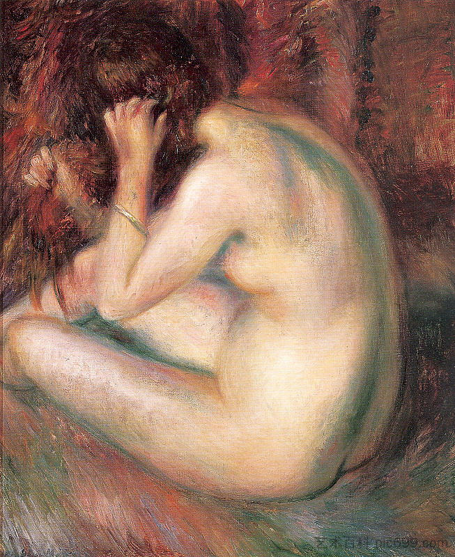 裸体背面 Back of nude (c.1933; United States  )，威廉·詹姆斯·格莱肯斯