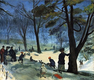 冬季中央公园 Central Park in Winter (c.1905; United States                     )，威廉·詹姆斯·格莱肯斯