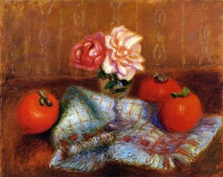 玫瑰和佩里蒙 Roses and Perimmons (c.1920; United States                     )，威廉·詹姆斯·格莱肯斯