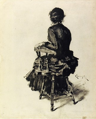 图研究（一） Figure Study (I) (c.1885)，威廉·梅里特·切斯