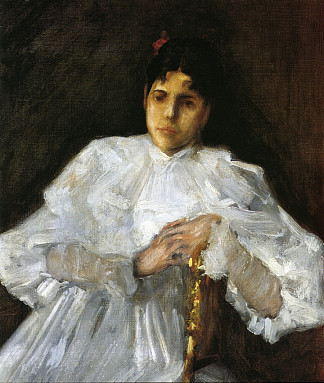 白衣少女 Girl in White (1890)，威廉·梅里特·切斯