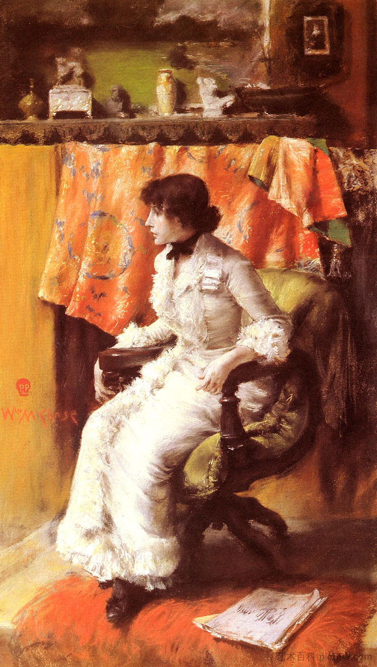 在工作室 In The Studio (1884)，威廉·梅里特·切斯