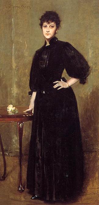 黑衣女郎 Lady in Black (1888)，威廉·梅里特·切斯