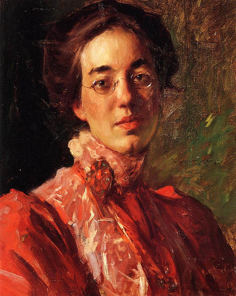 伊丽莎白（贝琪）费舍尔的肖像 Portrait of Elizabeth (Betsy) Fisher (1899)，威廉·梅里特·切斯