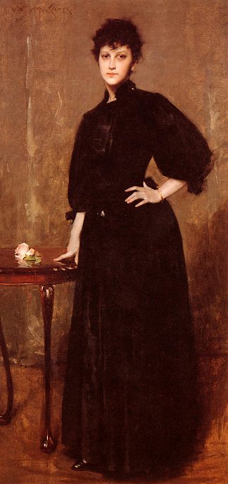 C太太的画像 Portrait of Mrs. C (1888)，威廉·梅里特·切斯