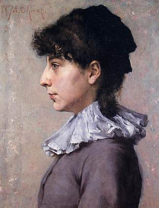 弗吉尼亚·格尔森的肖像 Portrait of Virginia Gerson (c.1880)，威廉·梅里特·切斯