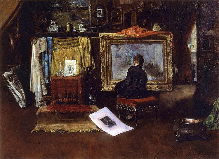 第十街内部工作室 The Inner Studio, Tenth Street (1882)，威廉·梅里特·切斯