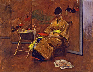和服 The Kimono (1895)，威廉·梅里特·切斯