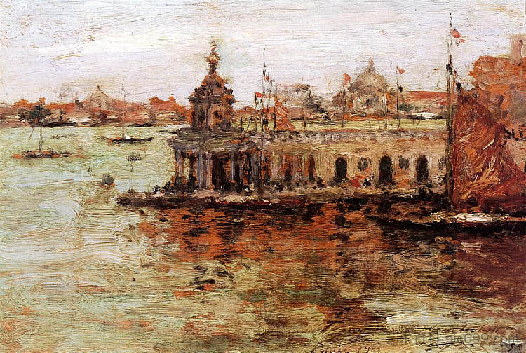 威尼斯 - 海军兵工厂景观 Venice - View of the Navy Arsenal (1913)，威廉·梅里特·切斯