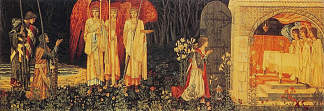 圣杯挂毯的愿景 The Vision of the Holy Grail tapestry (1890)，威廉·莫里斯
