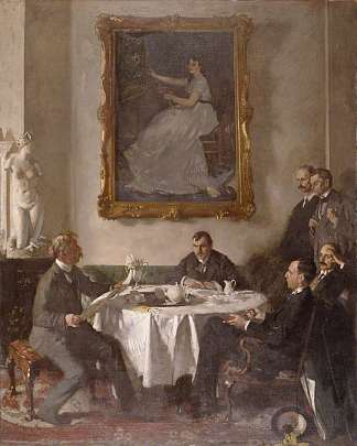 向马奈致敬 Homage to Manet (1909)，威廉·奥宾