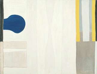 白色蓝色表格 Blue Form on White (1964)，威廉·斯科特