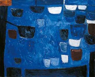 蓝色静物 Blue Still Life (1957)，威廉·斯科特