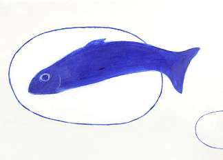 鱼静物蓝 Fish Still Life Blue (1982)，威廉·斯科特
