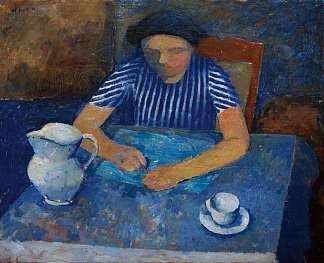 蓝桌上的女孩 Girl at a Blue Table (1938)，威廉·斯科特