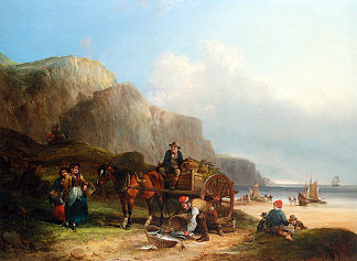 怀特岛的场景 Scene in the Isle of Wight (1823)，威廉·沙耶
