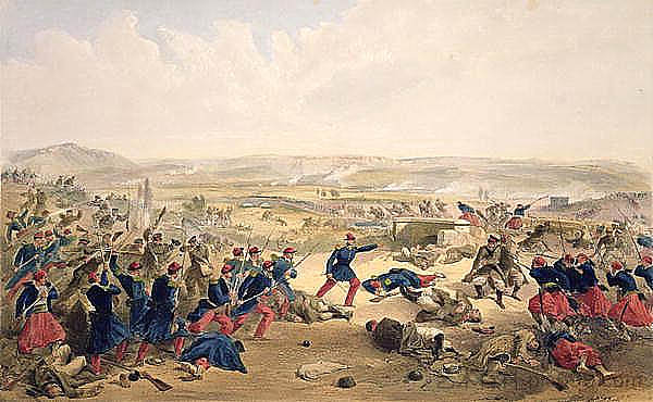 切尔纳亚战役，1855 年 8 月 16 日 Battle of the Tchernaya, August 16th 1855 (1856)，威廉·辛普森