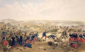 切尔纳亚战役，1855 年 8 月 16 日 Battle of the Tchernaya, August 16th 1855 (1856)，威廉·辛普森