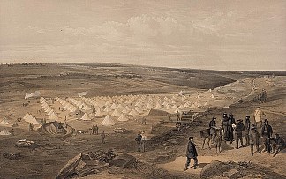 塞瓦斯托波尔之前的海军旅营地 Camp of the naval brigade, before Sebastopol (1855)，威廉·辛普森