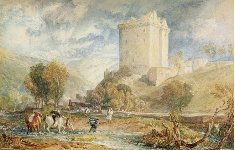 博思威克城堡 Borthwick Castle (1818)，J.M.W.特纳