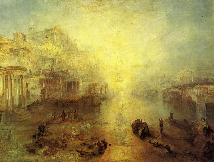 古意大利。奥维德被驱逐出罗马 Ancient Italy. Ovid Banished from Rome (1838),J.M.W.特纳