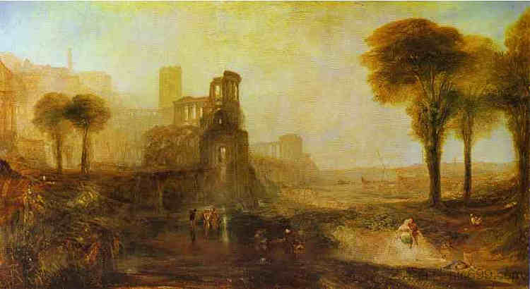 卡利古拉的宫殿和桥梁 Caligula's Palace and Bridge (1831)，J.M.W.特纳