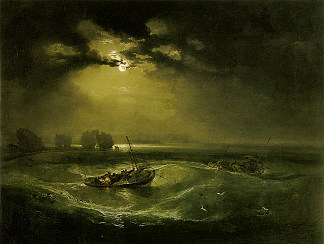 海上渔民 Fishermen at Sea (c.1796)，J.M.W.特纳