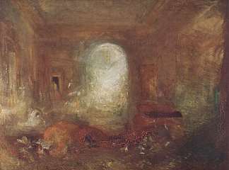 佩特沃斯之家内部 Interior of Petworth House (c.1837)，J.M.W.特纳