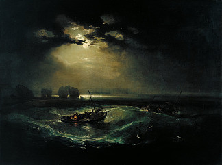 海上渔民 Fishermen at Sea (1796)，J.M.W.特纳