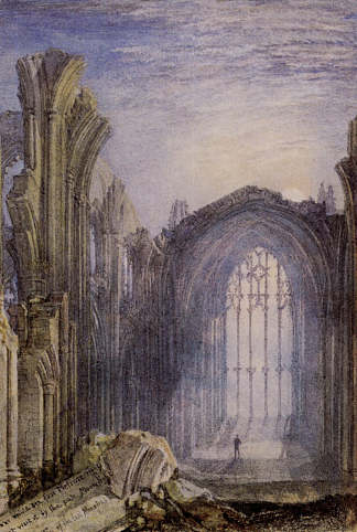 梅尔罗斯修道院 Melrose Abbey，J.M.W.特纳