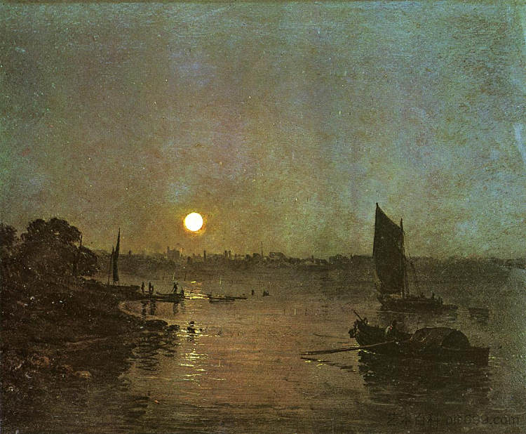 月光，米尔班克的研究 Moonlight, A Study at Millbank (1797)，J.M.W.特纳