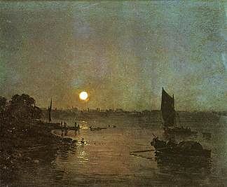 月光，米尔班克的研究 Moonlight, A Study at Millbank (1797)，J.M.W.特纳