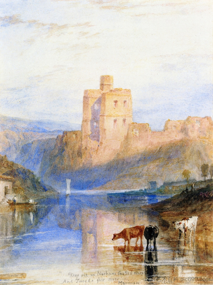 特威德河畔的诺汉姆城堡 Norham Castle on the Tweed (c.1822)，J.M.W.特纳