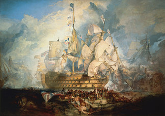 特拉法加战役 The Battle of Trafalgar，J.M.W.特纳