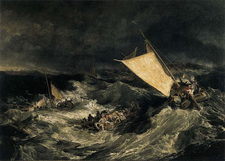 沉船 The Shipwreck (c.1805),J.M.W.特纳