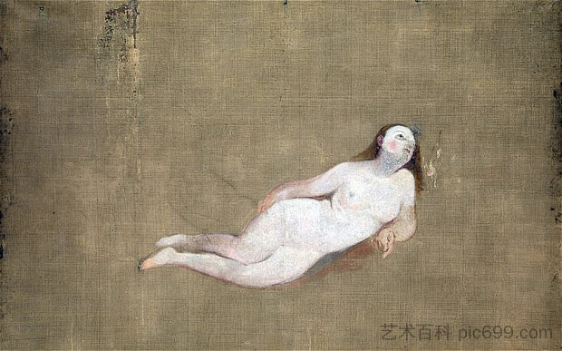 两个卧式裸体 Two Recumbent Nude (1828; Rome,Italy  )，J.M.W.特纳