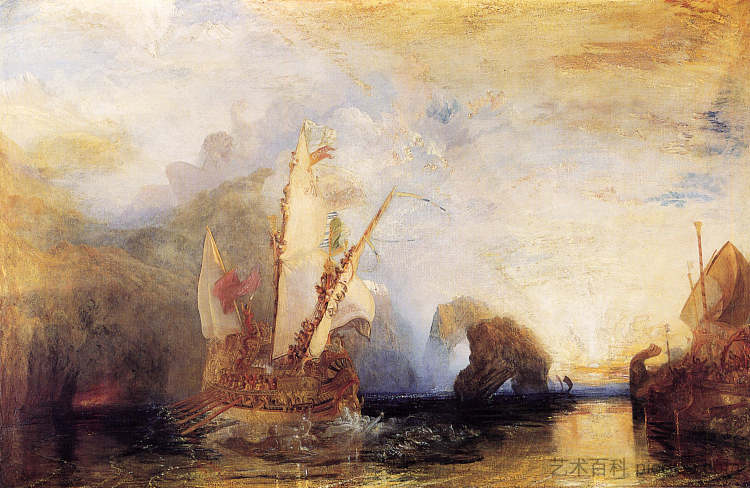 尤利西斯嘲笑波利菲摩斯 Ulysses Deriding Polyphemus (1829)，J.M.W.特纳