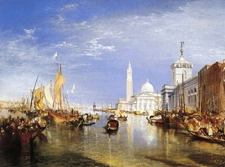 威尼斯、多加纳和圣乔治马焦雷 Venice, The Dogana and San Giorgio Maggiore (1834)，J.M.W.特纳