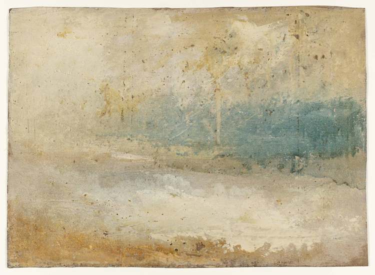 海浪拍打海滩 Waves Breaking on a Beach (1845)，J.M.W.特纳