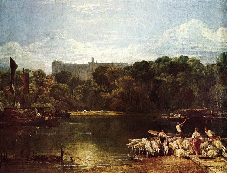 泰晤士河上的温莎城堡 Windsor Castle from the Thames (c.1804 - c.1806)，J.M.W.特纳