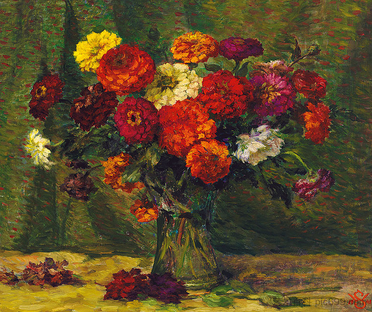 花瓶里的花 Blumen in Einer Vase (1926)，威利·施洛巴赫