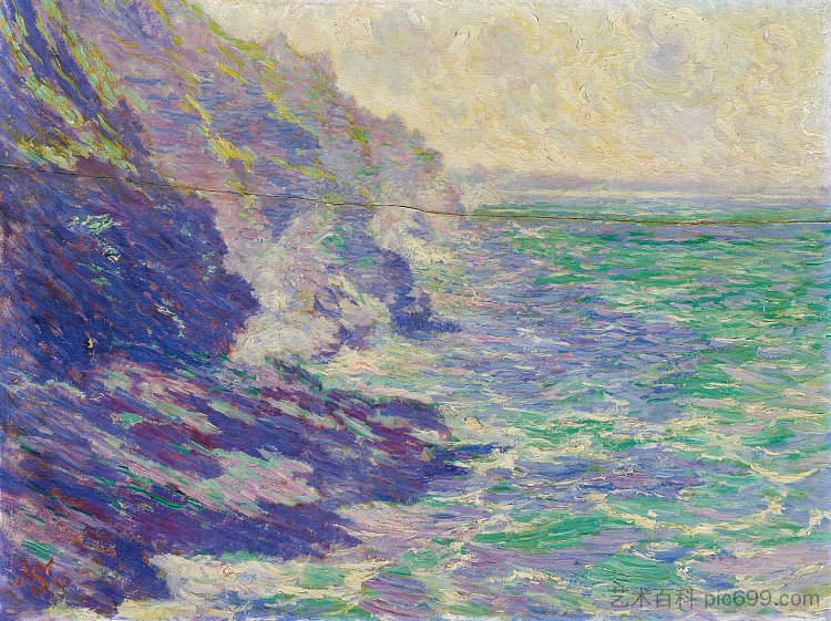 海边景观 Landscape by the sea (1904)，威利·施洛巴赫