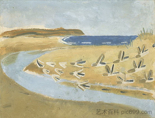 鹬，阿尔恩茅斯 Sandpipers, Alnmouth (1933)，威尼弗雷德·尼科尔森