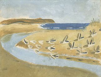 鹬，阿尔恩茅斯 Sandpipers, Alnmouth (1933)，威尼弗雷德·尼科尔森