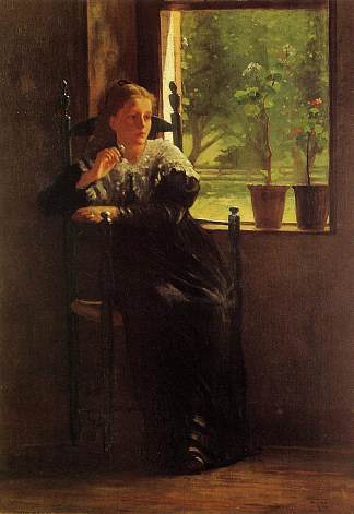 在窗口 At the Window (1872)，温斯洛·荷默