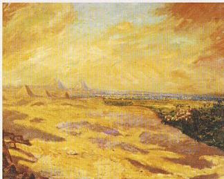 金字塔的远景 Distant View of the Pyramids (1921)，温斯顿·丘吉尔