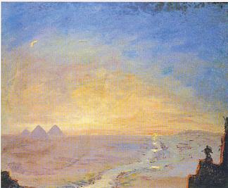 金字塔的远景 Distant View of the Pyramids (1921)，温斯顿·丘吉尔