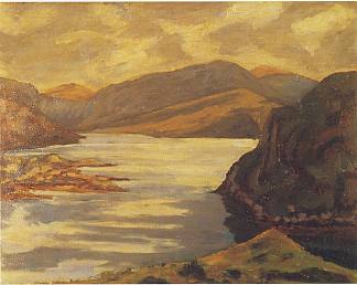 萨瑟兰公爵庄园的湖景 Loch Scene on the Duke of Sutherland’s Estate，温斯顿·丘吉尔